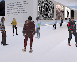 digital painting in a virtual gallery