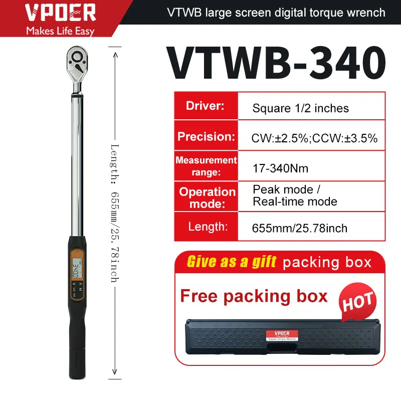 1/2 340nm Wrench Repairing (providing) - Commercial Use - Commercial Equipment | VTWB-340 | about | item | Commercial Equipment