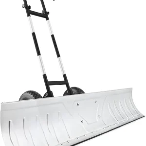 2-wheel Pusher Plow 36in Blade (silver 36in) | Commercial Equipment | Commercial Use | Silver 36in | Commercial Equipment