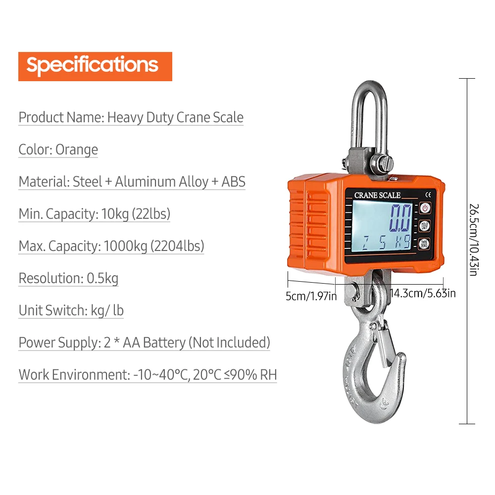 2204lbs Crane Digital (aluminum, Etc..) - Commercial Equipment - Commercial Use | Aluminum | operation | easily. | convenient | Commercial Equipment