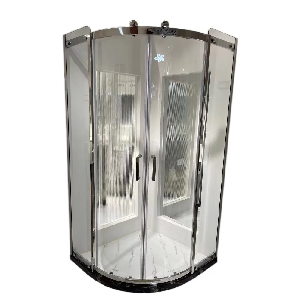 304 Steel Shower Enclosure Arc-shaped Cabin (stainless Steel (304), Prior) - Commercial Use - Commercial Equipment | Stainless steel (304) | straight