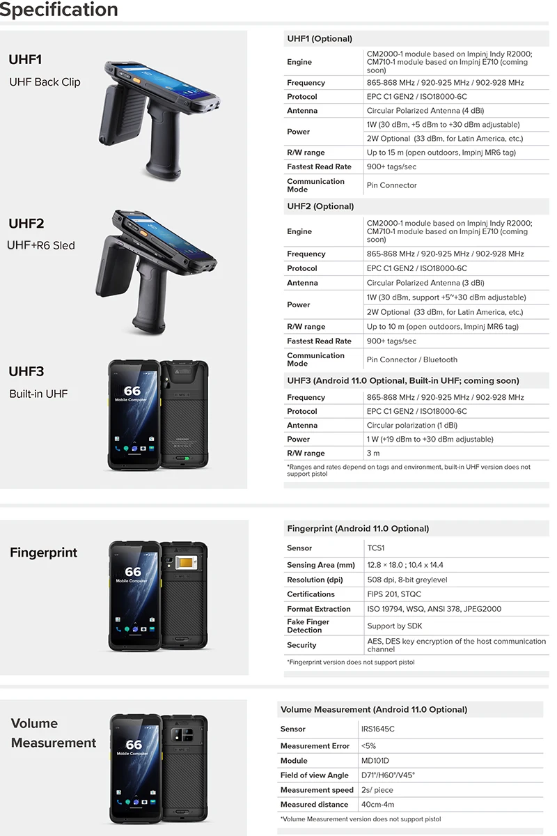 5.5-inch Android Barcode Pistol Handheld Charging (contact, Specifications) - Commercial Equipment - Commercial Use | customers | economic | RT-F505 M - Image 11