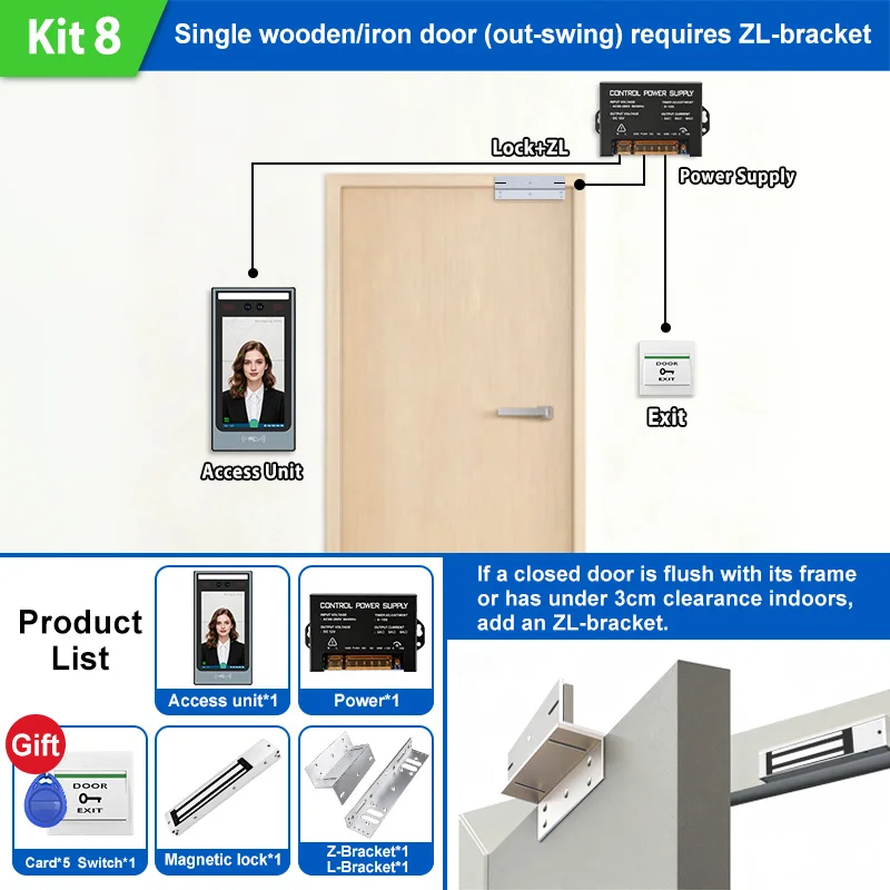 7-inch Face Rfid Access System Time (elevator, Lock): Commercial Equipment - Commercial Use | organizations. | independently | wifi - Image 12
