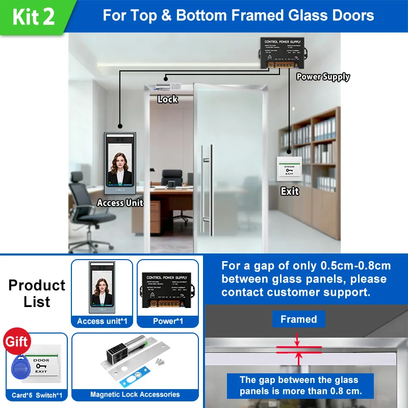 7-inch Face Rfid Access System Time (elevator, Lock): Commercial Equipment - Commercial Use | organizations. | independently | wifi - Image 5