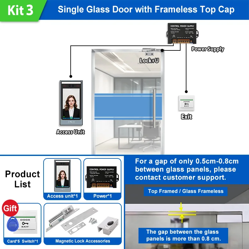7-inch Face Rfid Access System Time (elevator, Lock): Commercial Equipment - Commercial Use | organizations. | independently | wifi - Image 8
