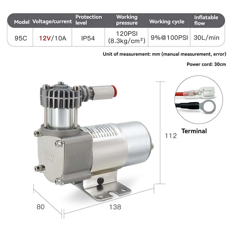 Air Vehicles/medical Compressor Small Compressors 12v/24v Can (0.1kw, Power) - Commercial Equipment For Commercial Use | 30L | 0.1kW | protection