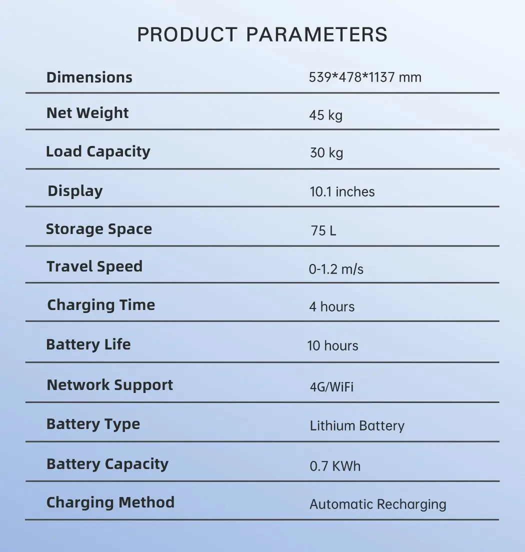 Automatic Item Robot Multi-function Hotel Delivery Intelligent (75l, Fell) - Commercial Equipment For Commercial Use | 75L | cost | more - Image 4