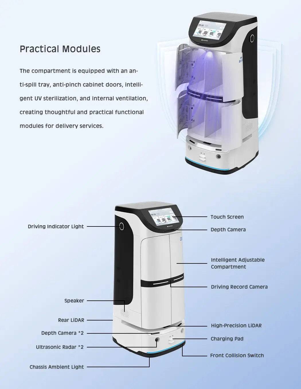 Automatic Item Robot Multi-function Hotel Delivery Intelligent (75l, Fell) - Commercial Equipment For Commercial Use | 75L | cost | more - Image 5