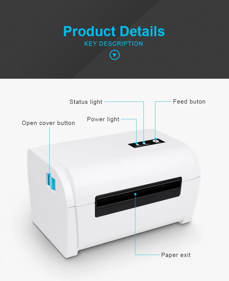Barcode Printer Chweida Wireless Usb (many) | Commercial Equipment | Commercial Use | Bluetooth with Stand | 110mm | print | Commercial Equipment - Image 17