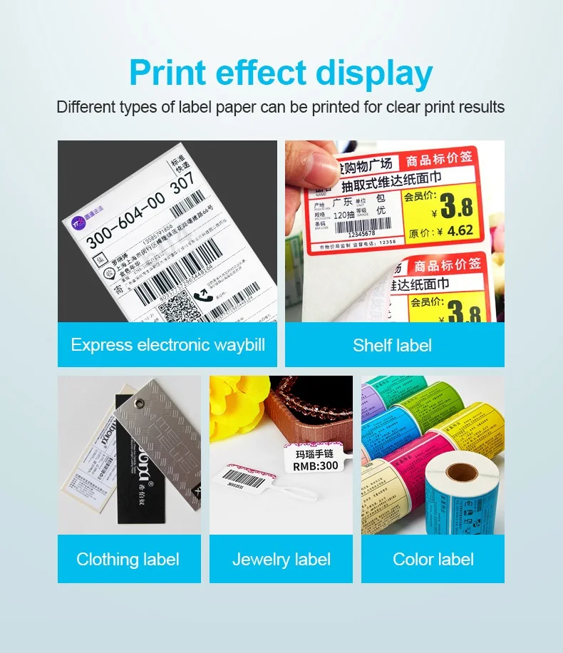 Barcode Printer Chweida Wireless Usb (many) | Commercial Equipment | Commercial Use | Bluetooth with Stand | 110mm | print | Commercial Equipment - Image 5