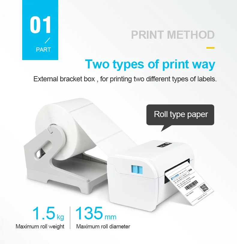 Barcode Printer Chweida Wireless Usb (many) | Commercial Equipment | Commercial Use | Bluetooth with Stand | 110mm | print | Commercial Equipment - Image 6