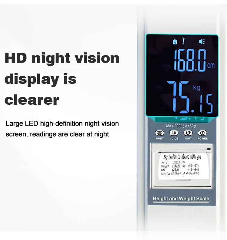 Bmi Scale Ultrasonic Weight Intelligent Height Printer (export, Small) - Commercial Equipment For Commercial Use | specification | certificate | speci - Image 4