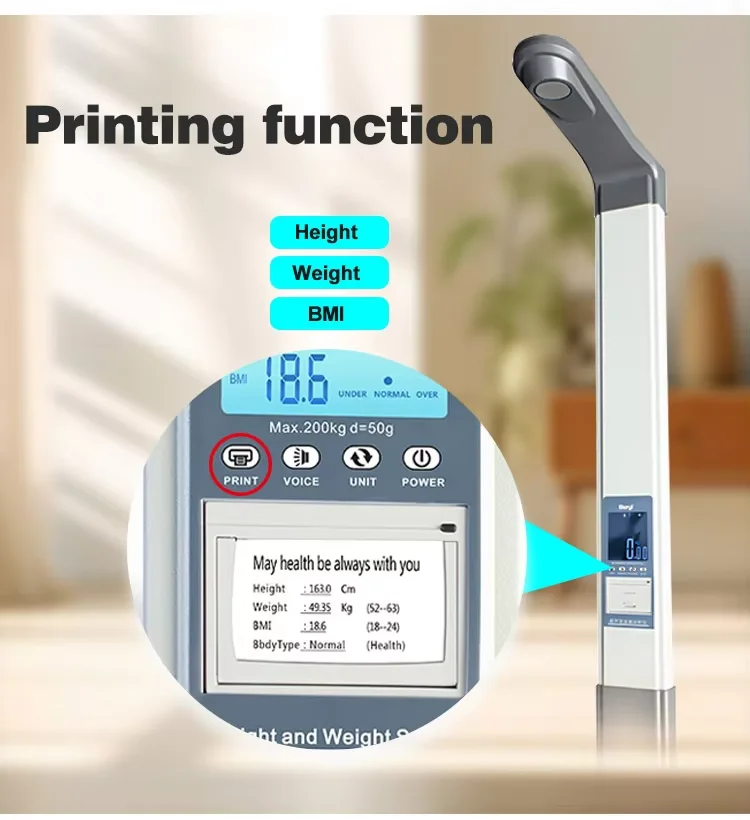 Bmi Scale Ultrasonic Weight Intelligent Height Printer (export, Small) - Commercial Equipment For Commercial Use | specification | certificate | speci - Image 5