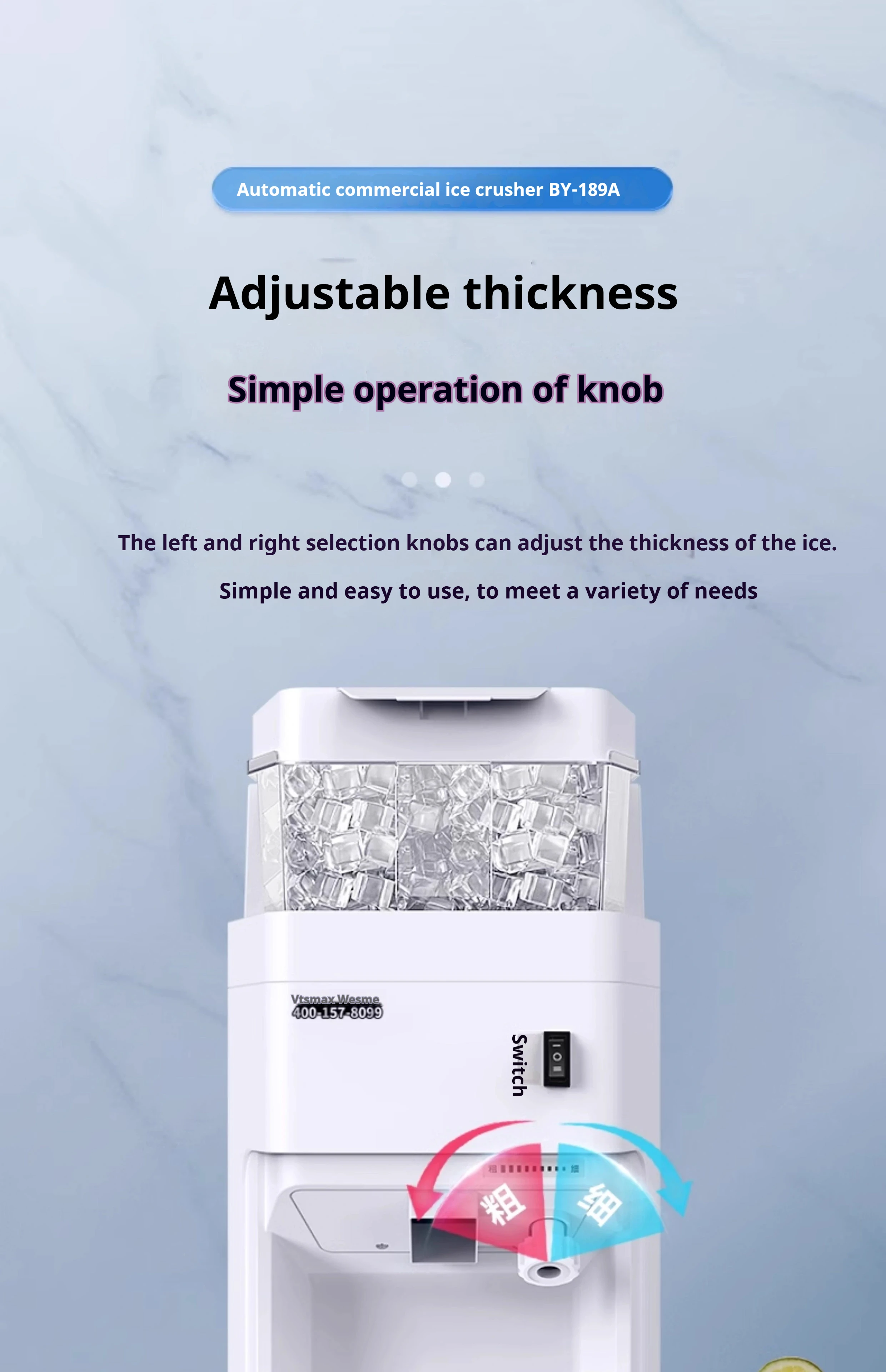 Bubble Ice Perfect (white) | Ice Machine | Bar & Restaurant Service | Yellow | WHITE | Red | Commercial Ice Machines - Image 11