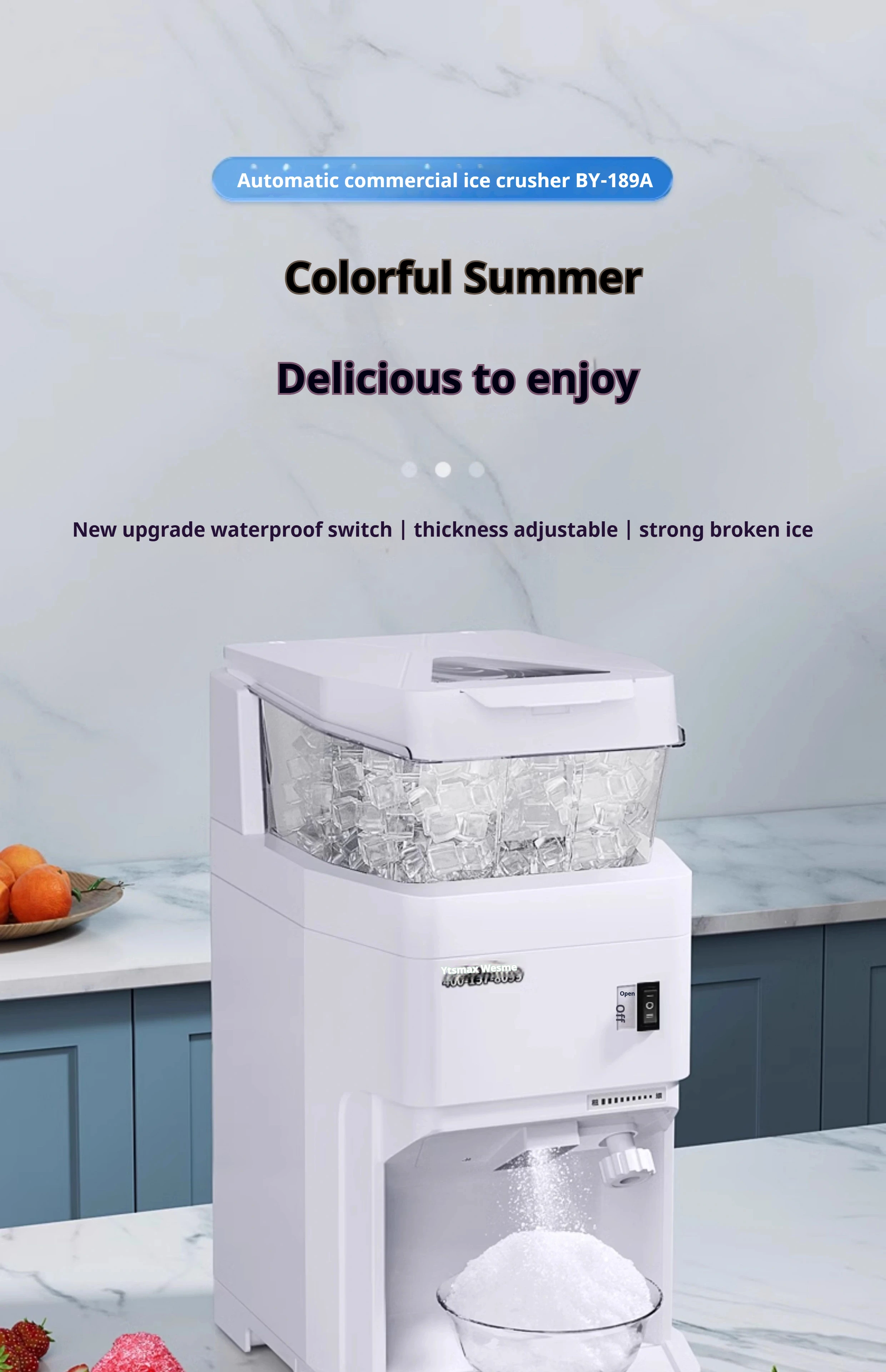 Bubble Ice Perfect (white) | Ice Machine | Bar & Restaurant Service | Yellow | WHITE | Red | Commercial Ice Machines - Image 2