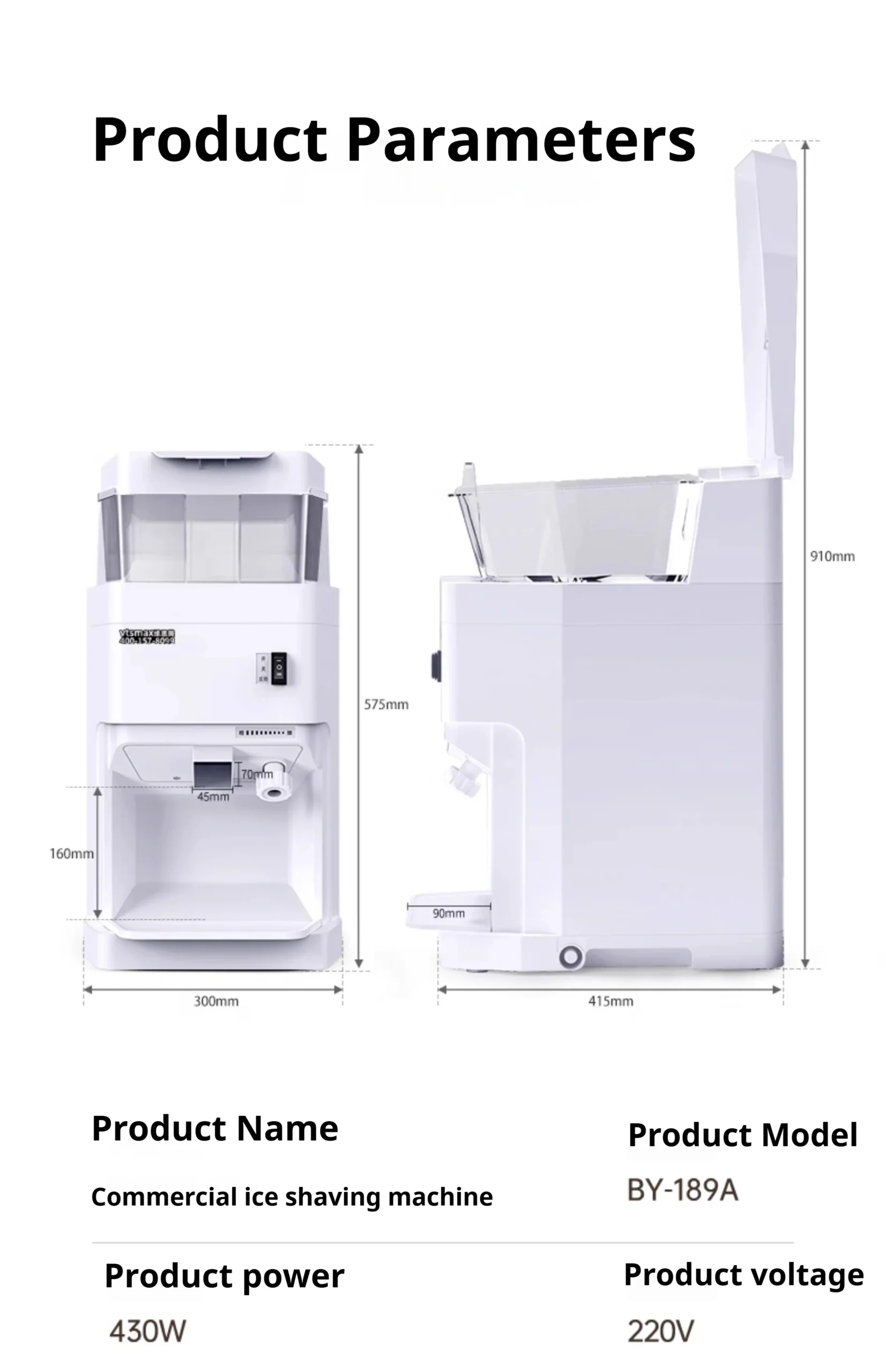 Bubble Ice Perfect (white) | Ice Machine | Bar & Restaurant Service | Yellow | WHITE | Red | Commercial Ice Machines - Image 21