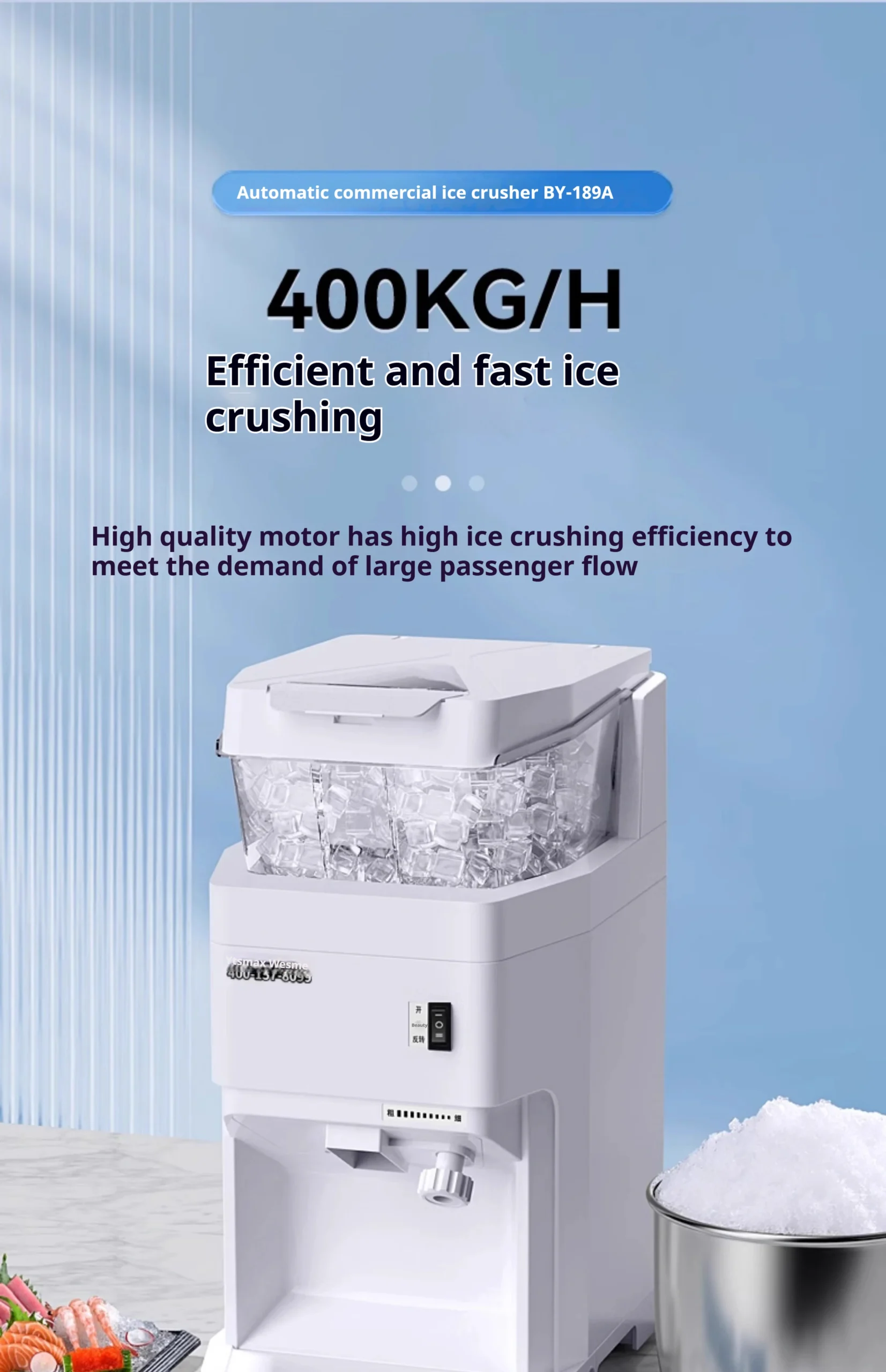 Bubble Ice Perfect (white) | Ice Machine | Bar & Restaurant Service | Yellow | WHITE | Red | Commercial Ice Machines - Image 5