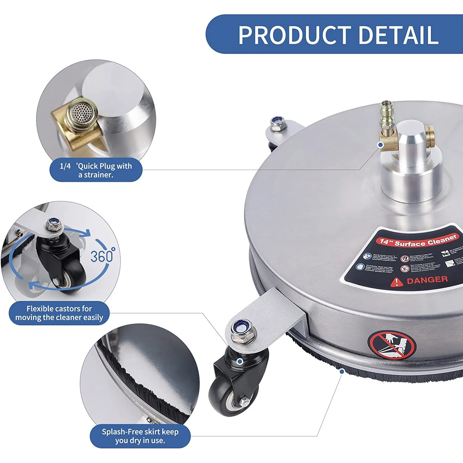 Clean Inch Cleaner (stainless Steel, Gray) - Commercial Equipment For Commercial Use | Stainless steel | stubborn | surfaces - Image 9