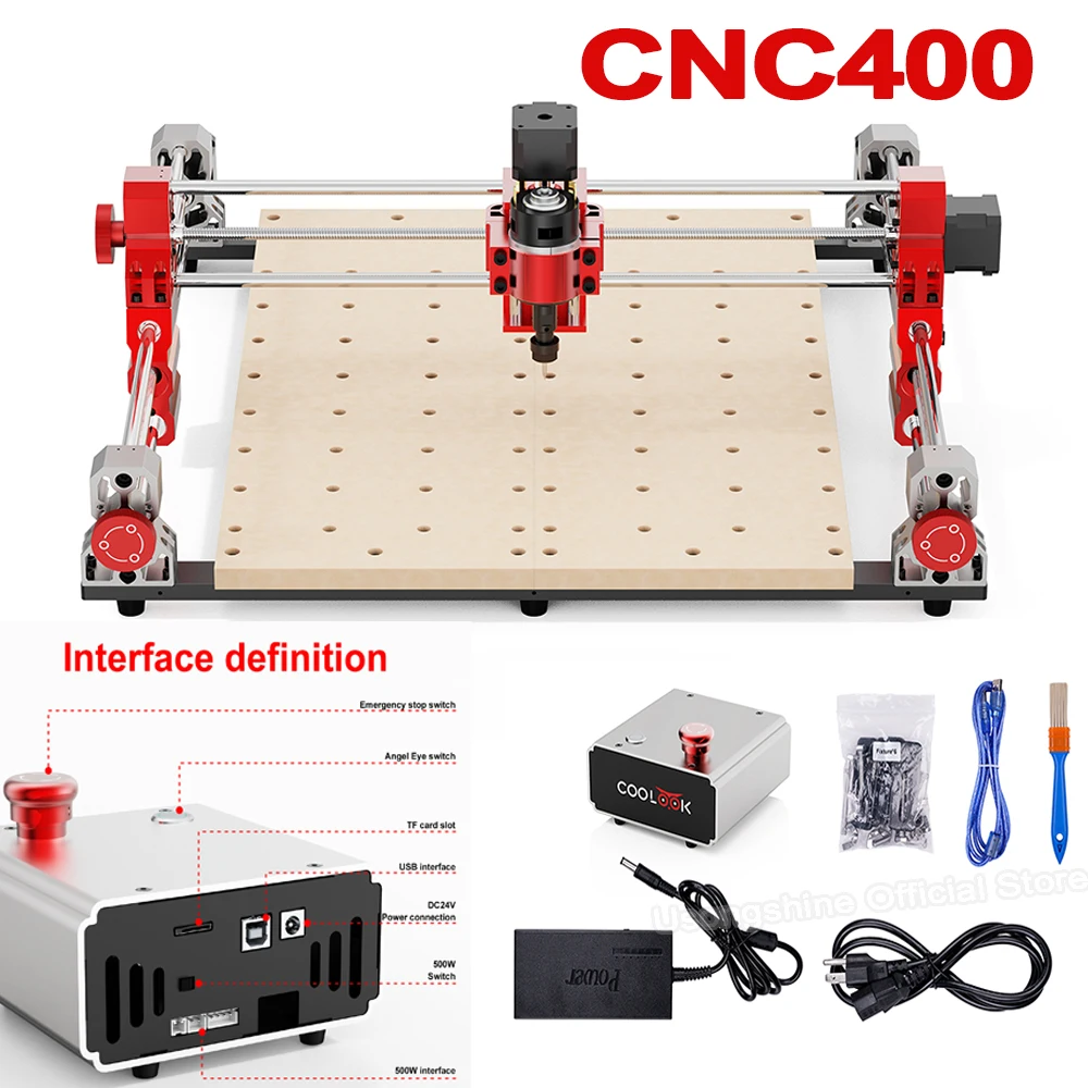 Cnc400 400x400mm Router Power-off Wifi Grbl (aluminum, Model): Commercial Equipment - Commercial Use | Aluminum | speed | alloy