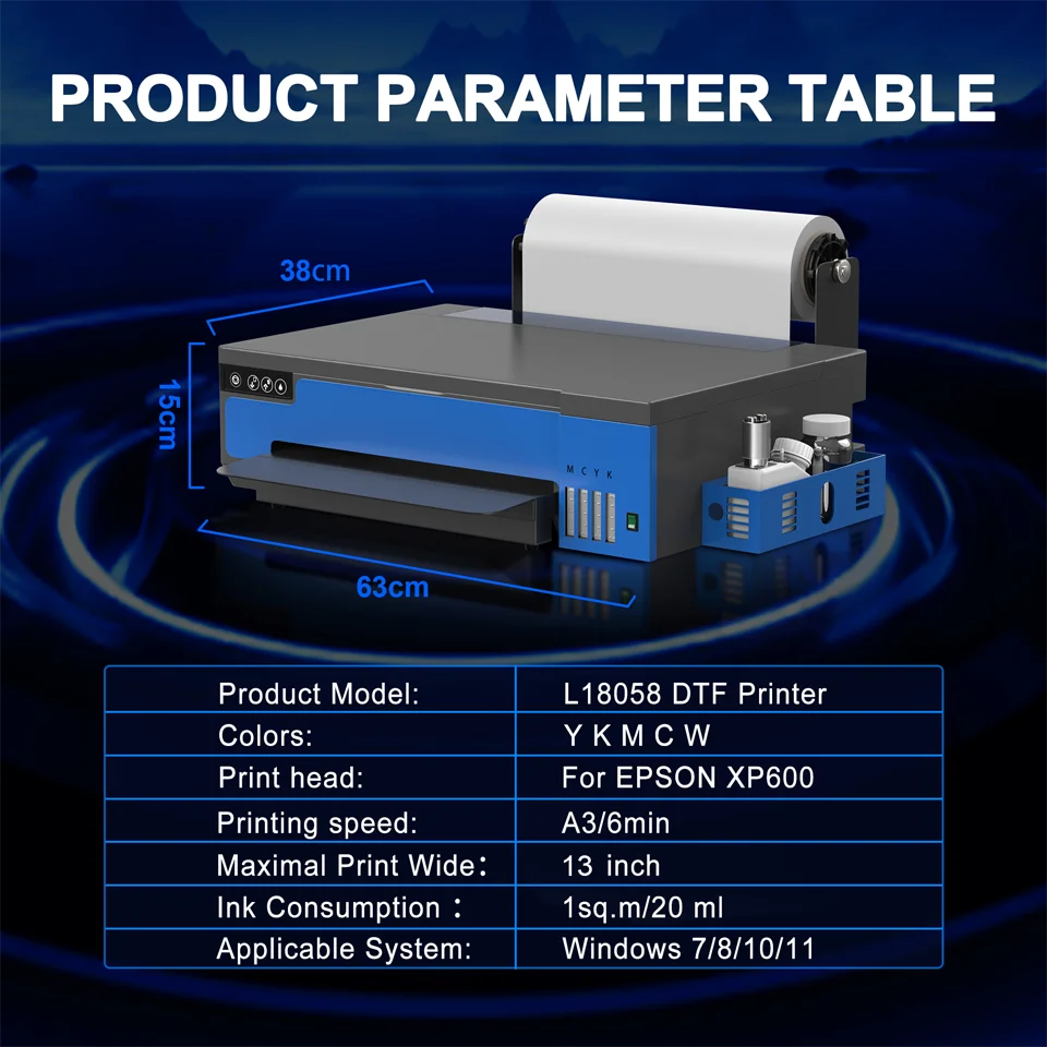 Colorsun Dtf L18058 Printer (dtf Printer W, Degrees) - Commercial Equipment For Commercial Use | XP600 | Printer With Oven B | 2.printing - Image 3