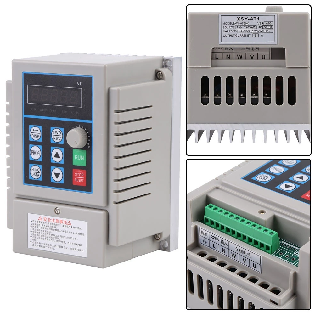 Variable Vfd Drive 0.75kw Frequency 220v Adjustable | AC-220V | Commercial Equipment - Image 8