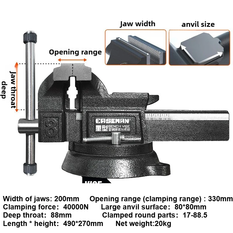 Steel Pliers Heavy Vise Craftsman Bench Table Multi-purpose Duty | 6 Inch | 12 Inch | Commercial Equipment - Image 14