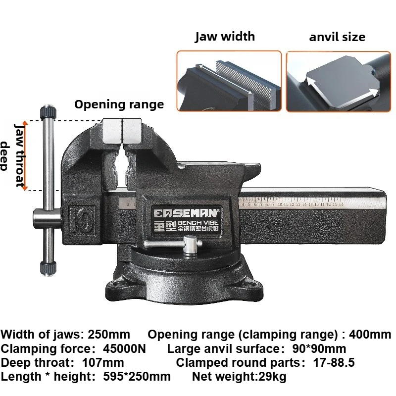 Steel Pliers Heavy Vise Craftsman Bench Table Multi-purpose Duty | 6 Inch | 12 Inch | Commercial Equipment - Image 15