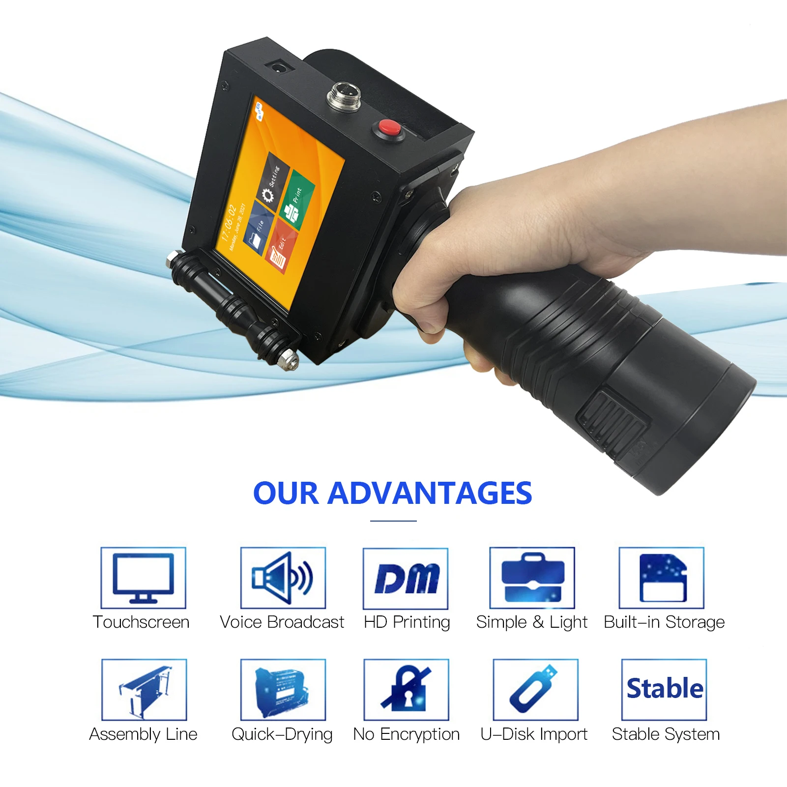 Portable Definition Printer Code Handheld Inkjet 4.3inch | 240V | AC-100 | DC-16 | Commercial Equipment - Image 8