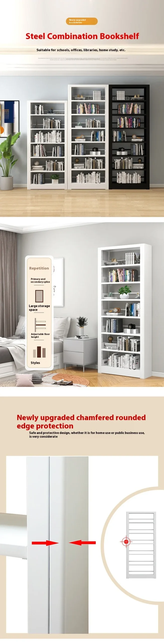 Retail Storage Book Shelf Rack Modern | Commercial Equipment - Image 2