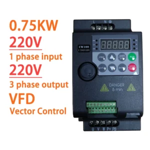 Frequency Vector 220v (5.5kw, 5. 5kw 220V 1ph-380v): Commercial Equipment - Commercial Use | 220V | 5.5kW | stop