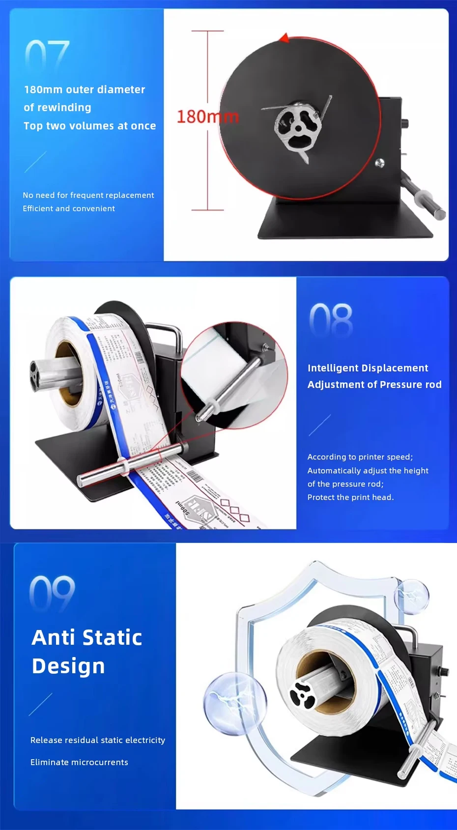 Rewinder Barcode Rewinding Automatic 100mm Paper Label (rewind) - Commercial Equipment For Commercial Use | multiple | rewind | frequent - Image 11