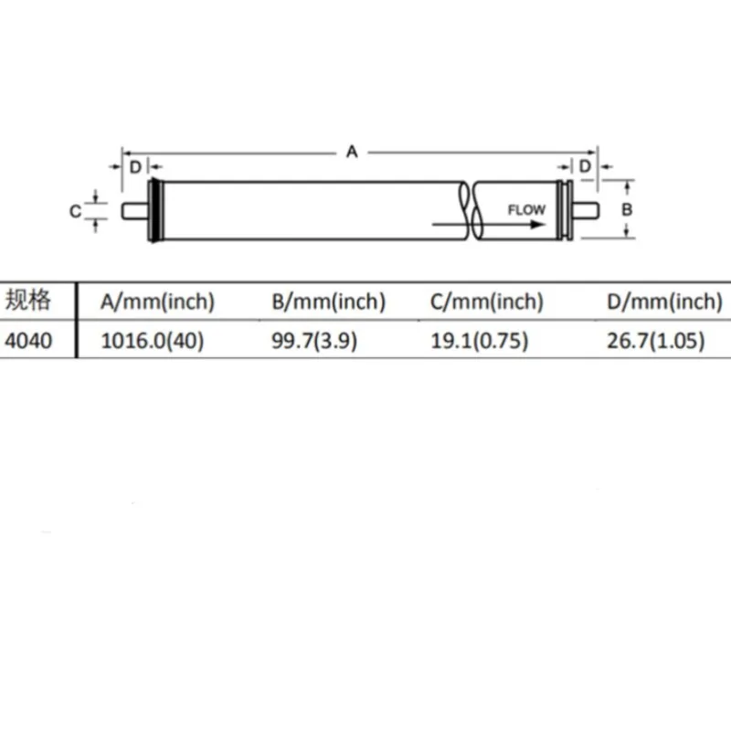Filter Osmosis Membrane Ulp21-4040 4040 Reverse System (99.2, Models) - Commercial Use - Commercial Equipment | name | models | desalting - Image 2