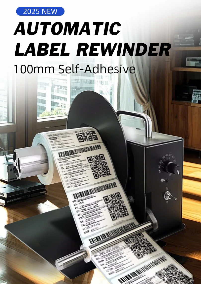 Rewinder Barcode Rewinding Automatic 100mm Paper Label (rewind) - Commercial Equipment For Commercial Use | multiple | rewind | frequent - Image 2