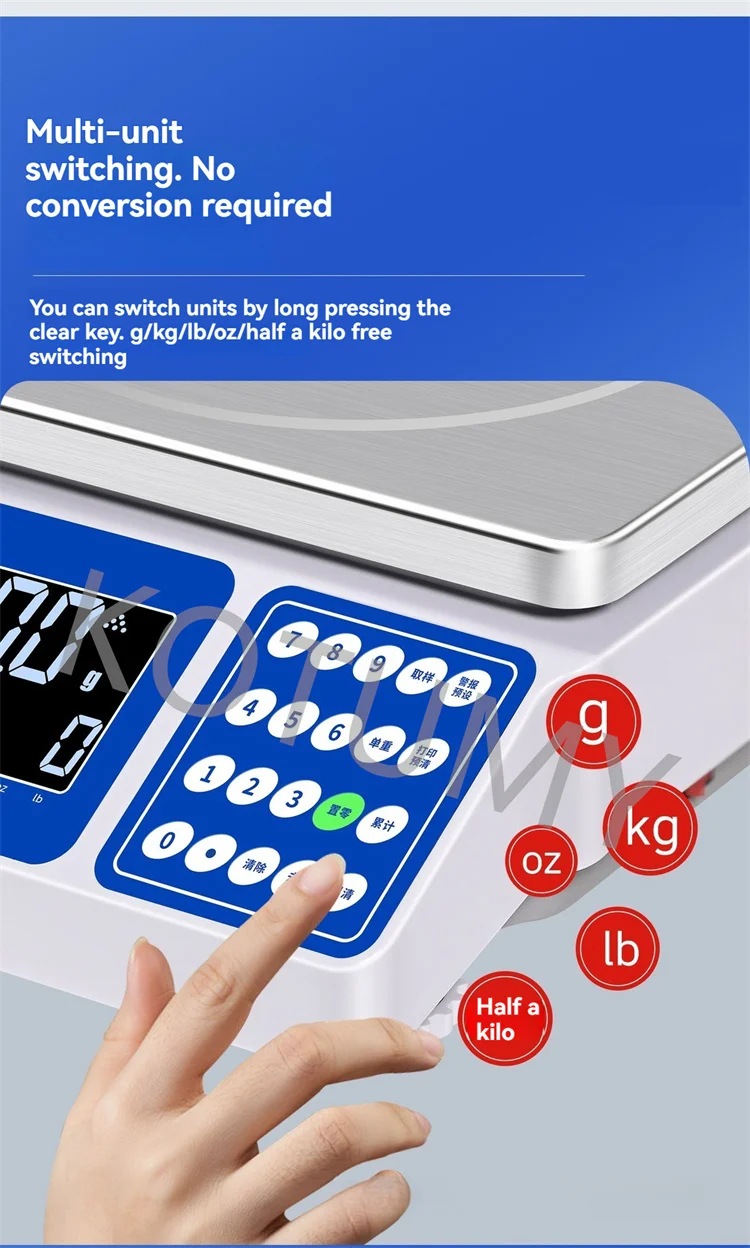 Scale Price Electronic Weighing - Commercial Equipment Unit For Commercial Use - 10kg 0.01g | Stainless steel (304) | 3-40kg | customs - Image 12