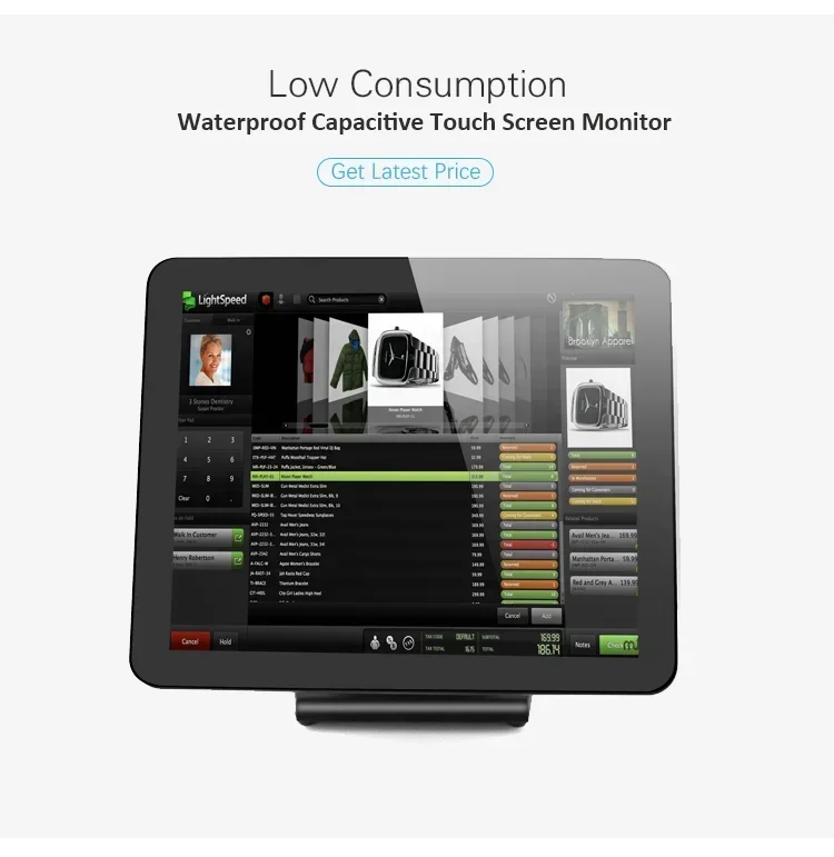 Restaurant Ordering Pos Flat Touch Rs232 (relative, 240v) - Commercial Use - Commercial Equipment | 240V | vertical | interface - Image 2