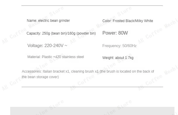 Capacity Bin Grinder Electric Bean 250g - Commercial Equipment Unit For Commercial Use - Include | size | value | returned | Commercial Equipment - Image 15