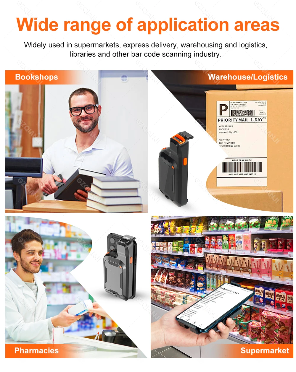 Scanner Clip Wireless Bluetooth Barcode | 2D Back Clip Scan | PDF417 | Commercial Equipment - Image 11