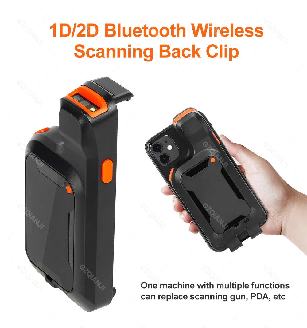 Scanner Clip Wireless Bluetooth Barcode | 2D Back Clip Scan | PDF417 | Commercial Equipment - Image 2