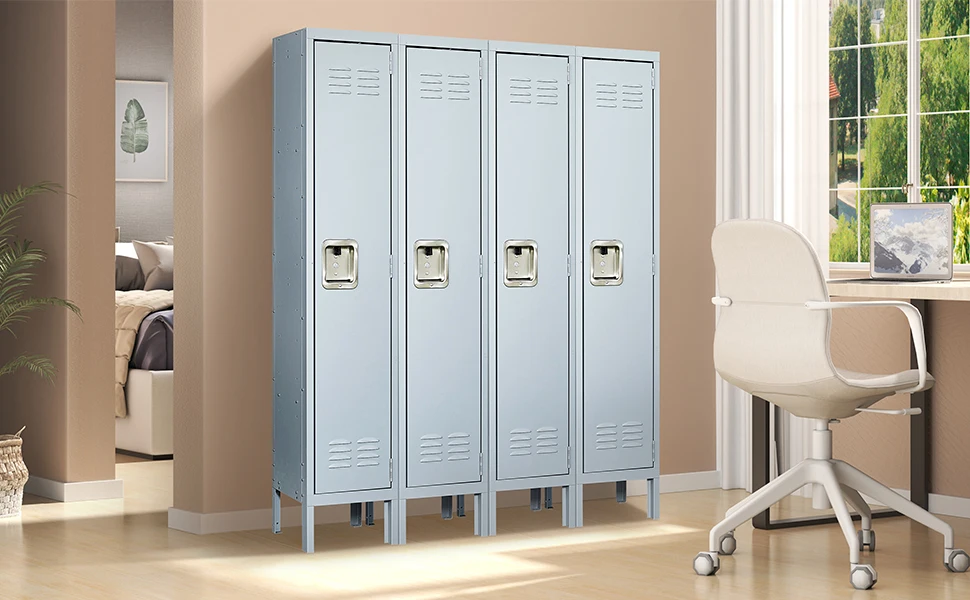 Commercial Use: Commercial Equipment Unit | Office Locker Steel School Organizer Metal | Description + 1-tier | secure - Image 3