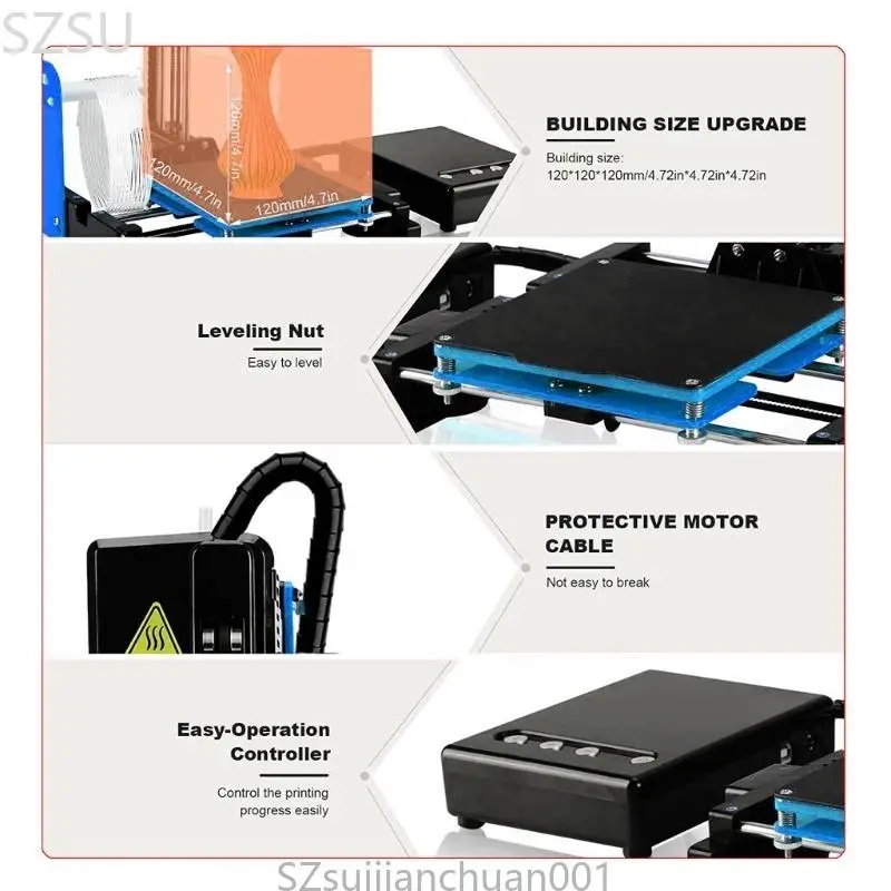 Commercial Use: Commercial Equipment Unit | Toy 100x100x100mm Support Printing | Amateurs + Specifications | Aluminum - Image 5