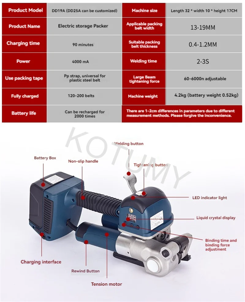 Machine Automatic Electric Pet Tool | DD19A | 25mm | 19mm | 32x10x17cm | Commercial Equipment - Image 6