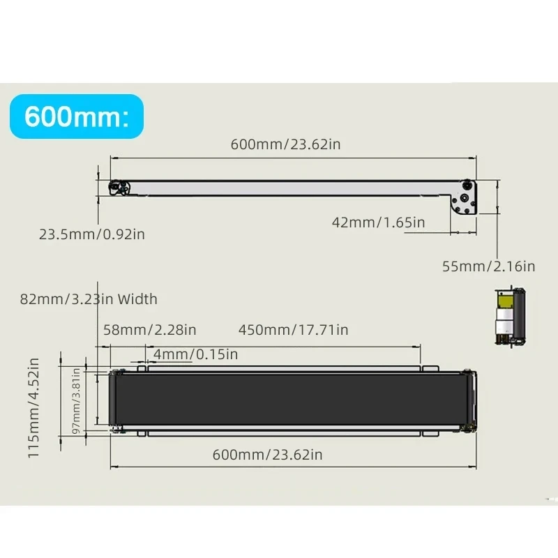 Belt Motor Stainless (stainless Steel, 50mm/sec): Commercial Equipment - Commercial Use | Stainless steel | hole | length - Image 12