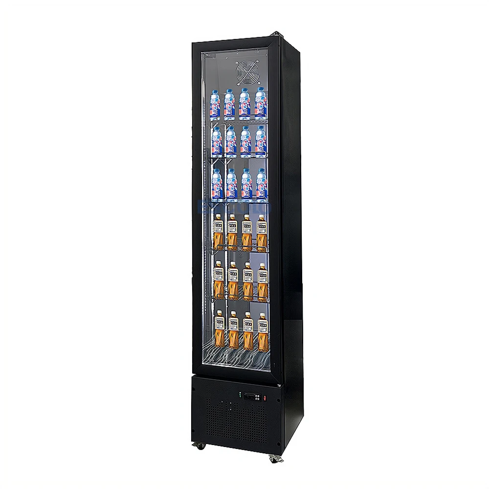 Cooler Glass Fridge (400l, Aluminum) - Commercial Equipment - Commercial Use | 400L | 110V | Aluminum