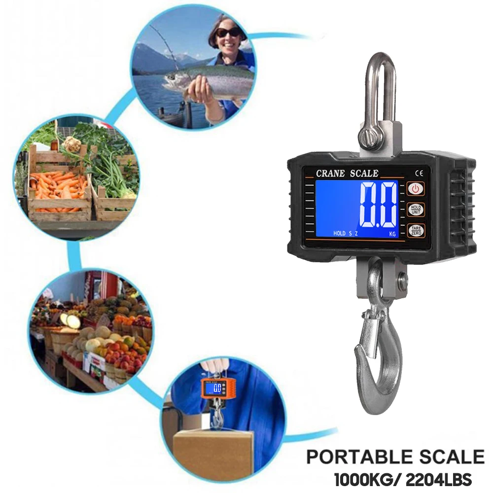 Crane Backlight Scale Portable (aluminum, Hold/) - Commercial Use - Commercial Equipment | Aluminum | shutdown | Digital Control - Image 8