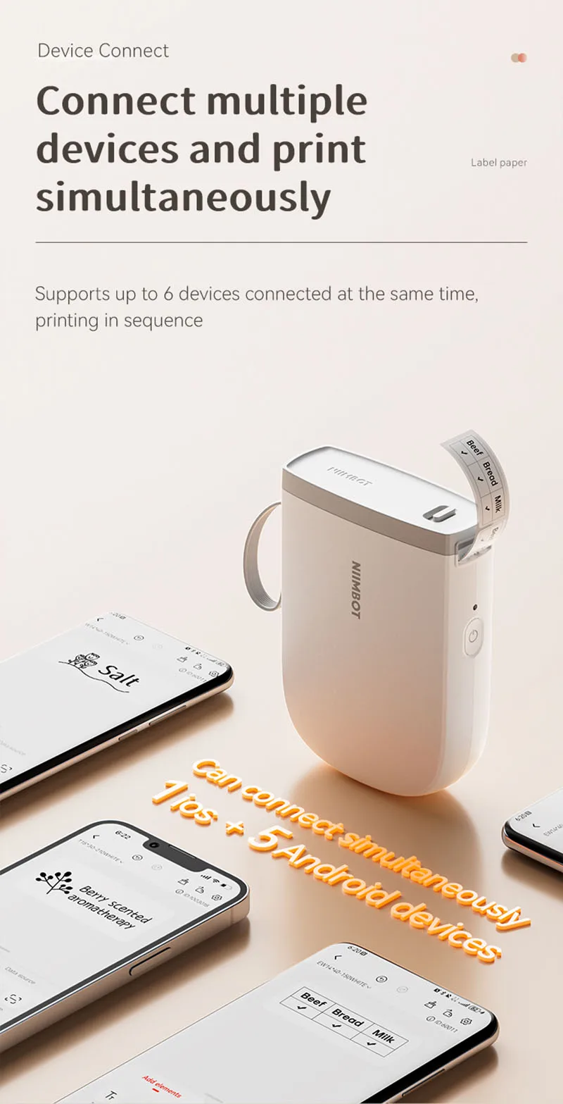 D11h Niimbot Printer Portable Wireless Maker (paper, Customization) - Commercial Equipment - Commercial Use | 40mm | choose | support - Image 13