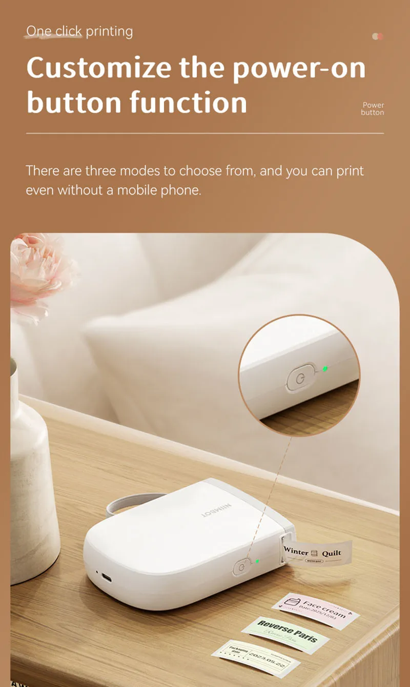D11h Niimbot Printer Portable Wireless Maker (paper, Customization) - Commercial Equipment - Commercial Use | 40mm | choose | support - Image 9