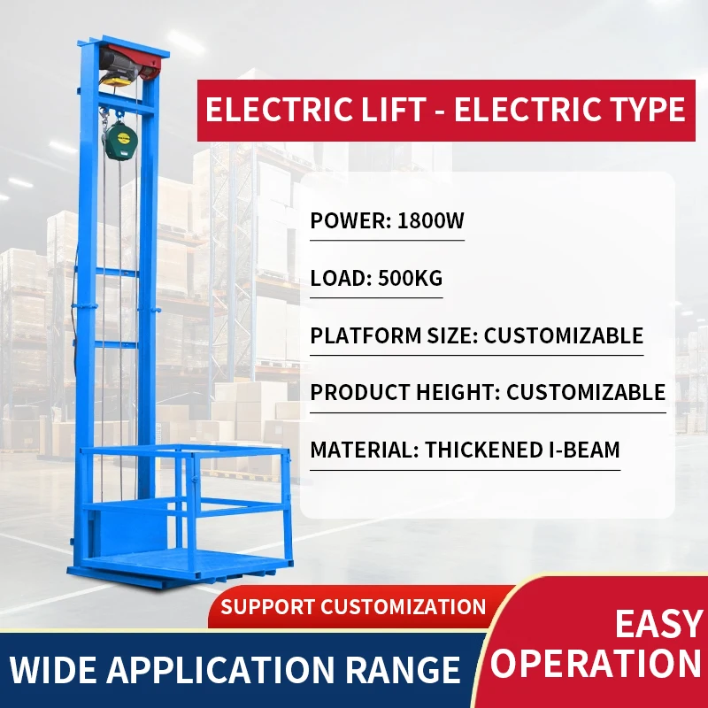 Elevator Type Lift Hydraulic (220v, 500cm) - Commercial Equipment For Commercial Use | 220V | 1.8kW | customs