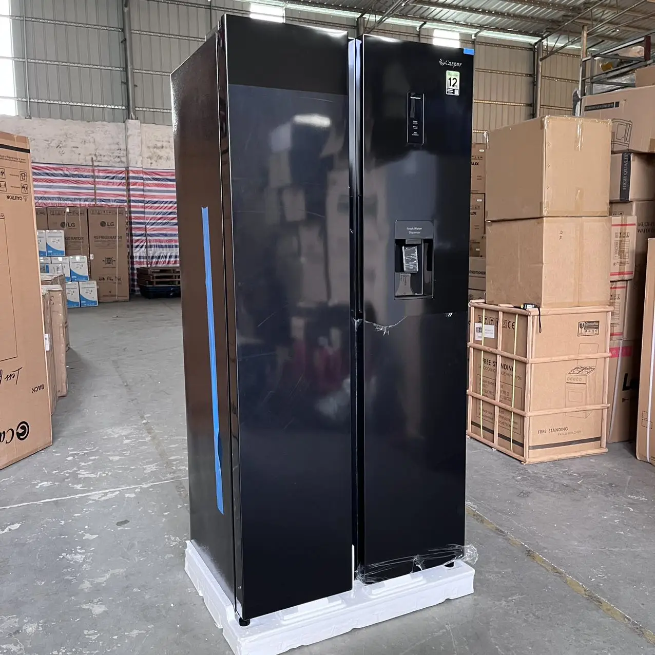 Freezer Home Large Double-door Air-cooled (stainless Steel, Installation) - Commercial Use - Commercial Equipment | 499L | 220V | Stainless steel