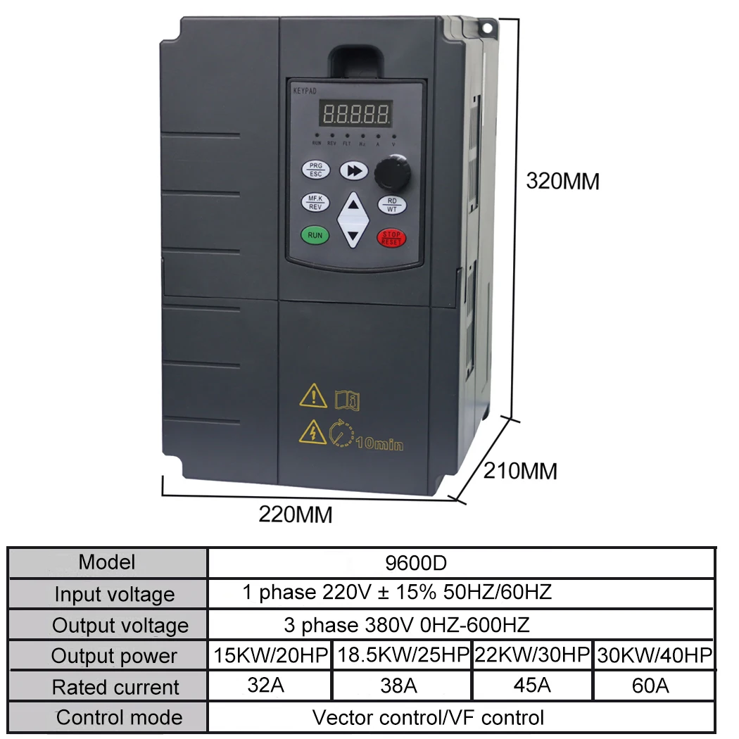 Frequency Converter Vfd - Commercial Equipment Unit For Commercial Use - General | 220V | 15kW | external - Image 2