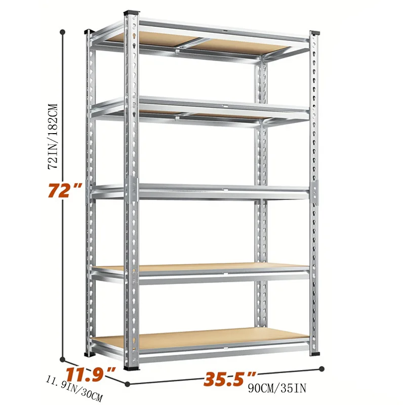 Office Storage Rack Shelving (black): Commercial Equipment - Commercial Use | Black | Silvery | Commercial Equipment